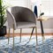 Baxton Studio Ballard Glam and Luxe Grey Velvet Upholstered and Gold Finished Metal Dining Chair 192-11777-ZORO - alternate 1